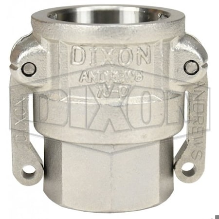 Dixon Type D Cam and Groove Coupler, 3/4 in Nominal, Female Coupler x FNPT End Style, 316 SS, Domestic 75-D-SS